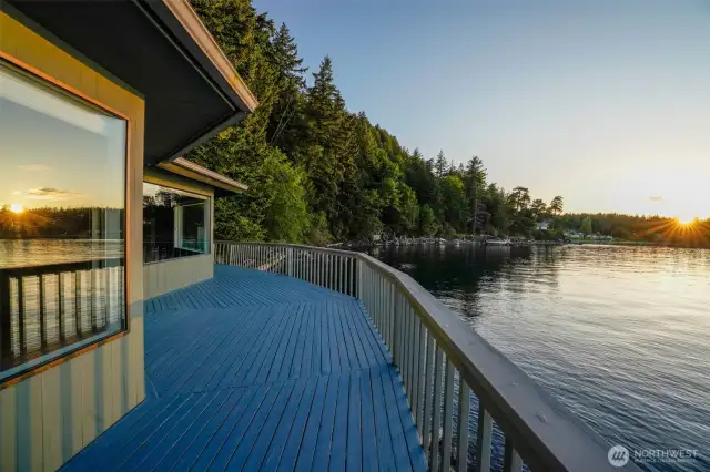Sunset on the deck.
