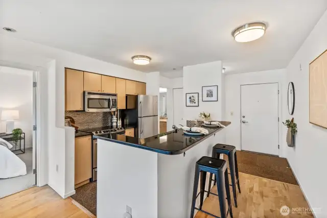 Kitchen with Eating Space for Barstools