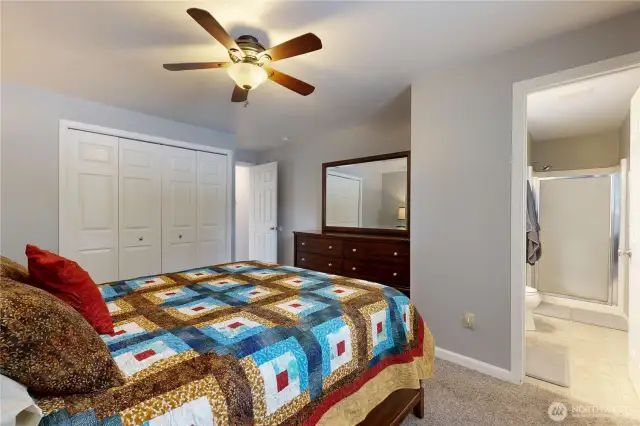 Primary Bedroom with connected bathroom.