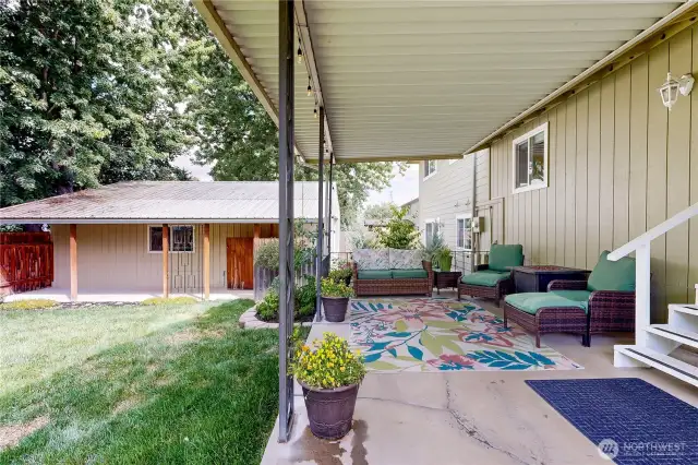 Two Covered Back Patios
