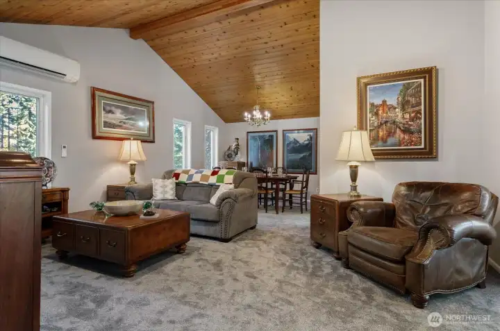 Living area with dining area shown