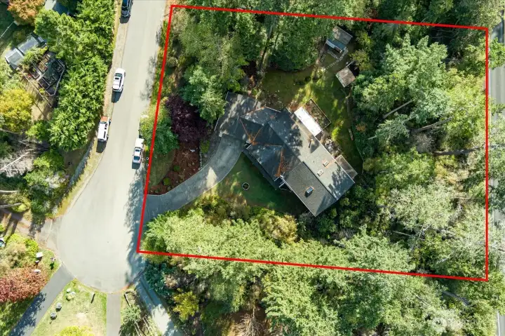 Aerial view of the property