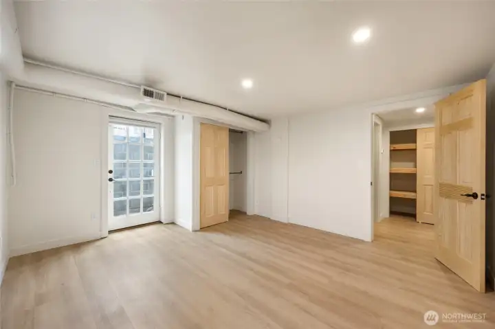 Bedroom 3 has door leading out to fully fenced back yard.