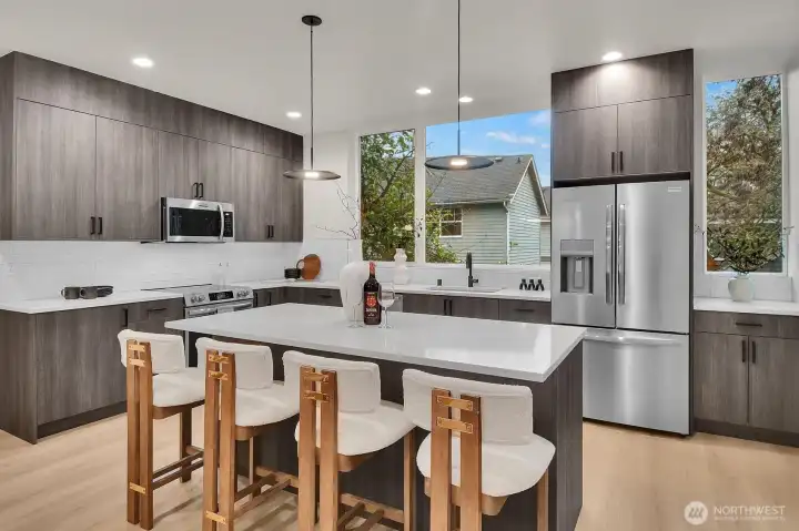 Large windows towards rear