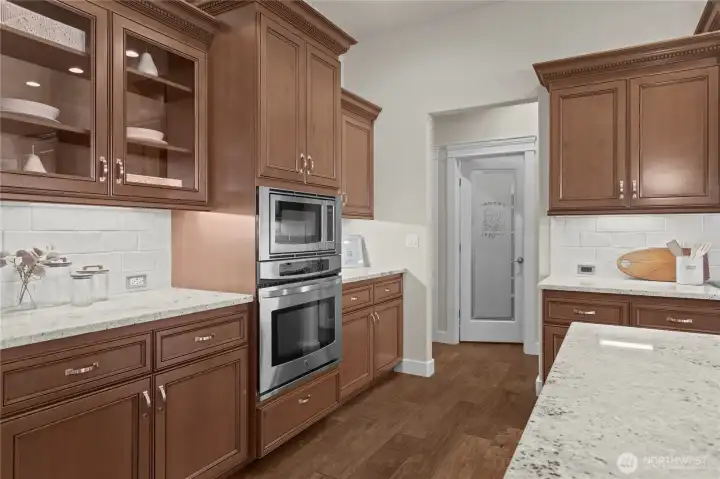 Kitchen - you can see the microwave & electric oven in this photo