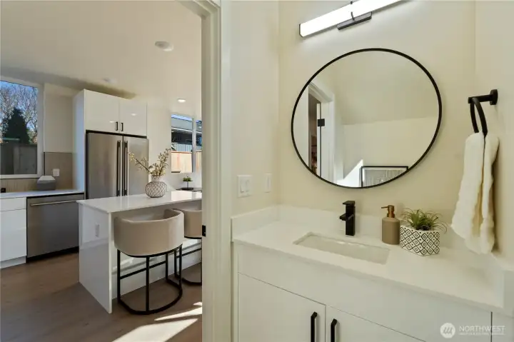 Half bath on the main level