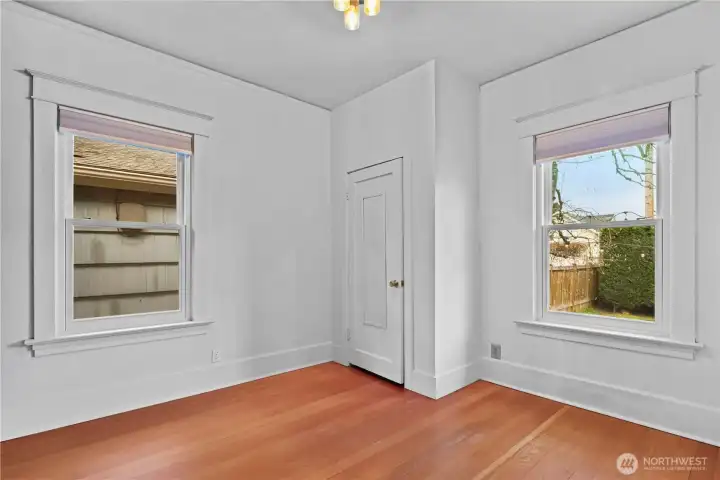 Bedroom 3 looks out to the back yard