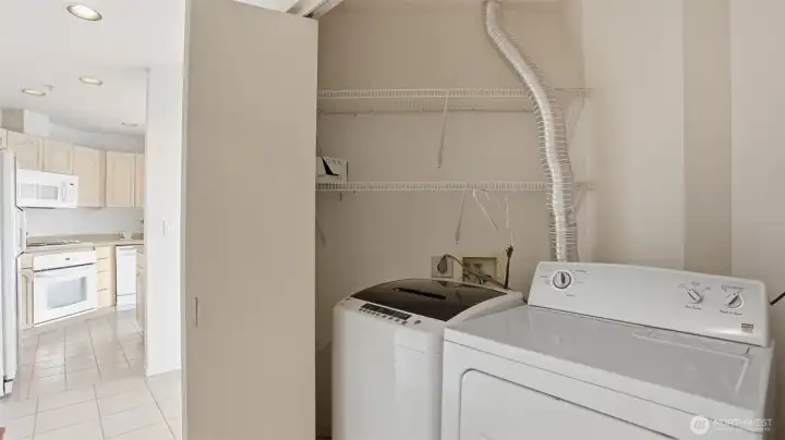 Full-size in-unit washer and dryer
