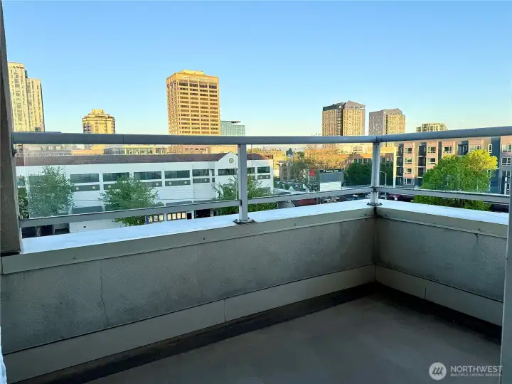 Private deck with beautiful view from this corner unit.