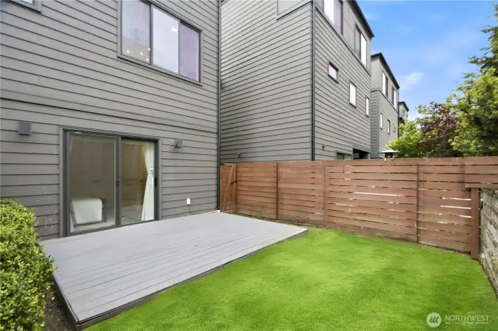 Backyard with deck