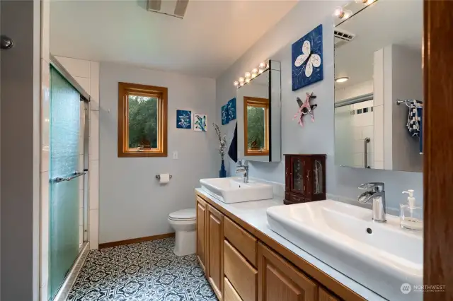 Primary bath walk-in shower