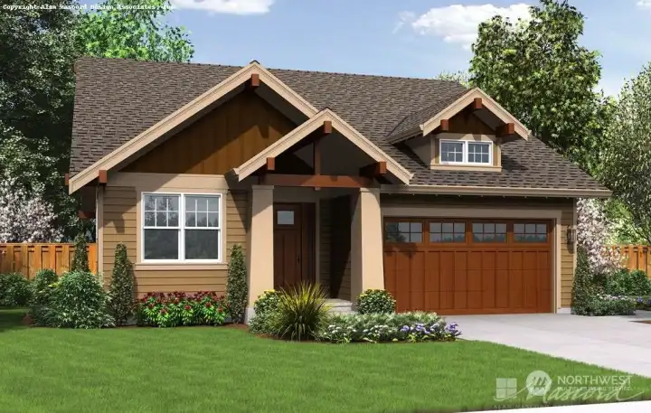 Virtual rendition of constructed home