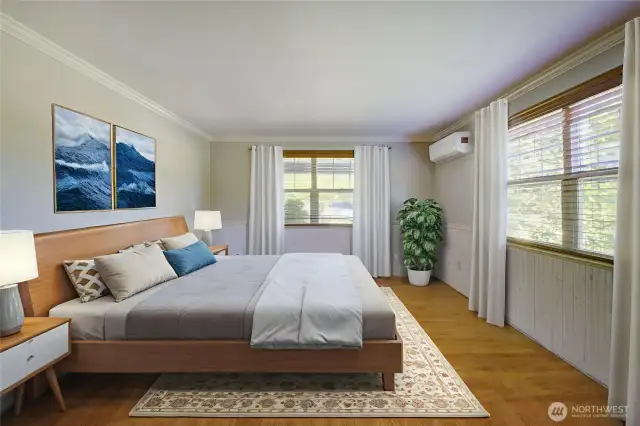Primary bedroom, Virtually staged