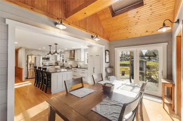Dining room adjacent to kitchen.