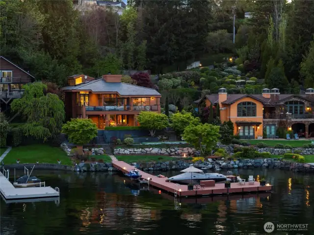 Exceptional south-facing waterfront work of art on Medina’s coveted Meydenbauer Bay!