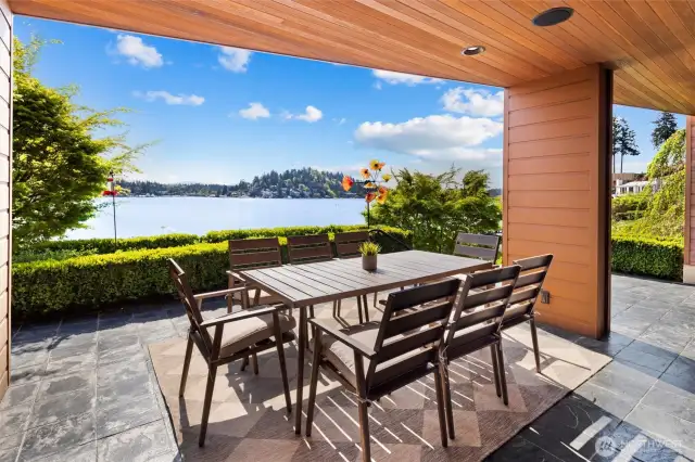 Lower level patio with stunning views