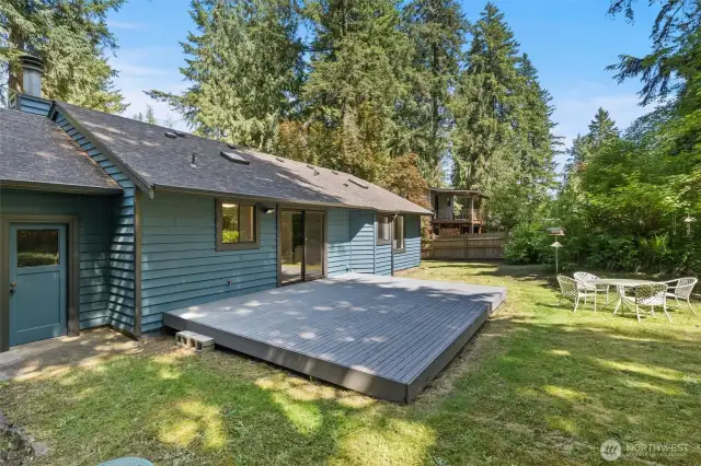 Rear yard deck