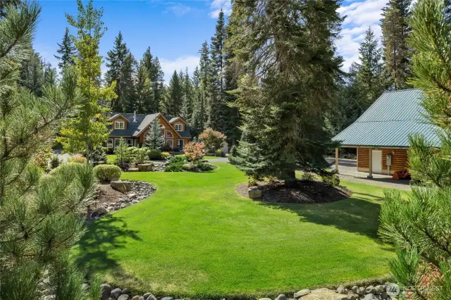 Gorgeous landscaping throughout.
