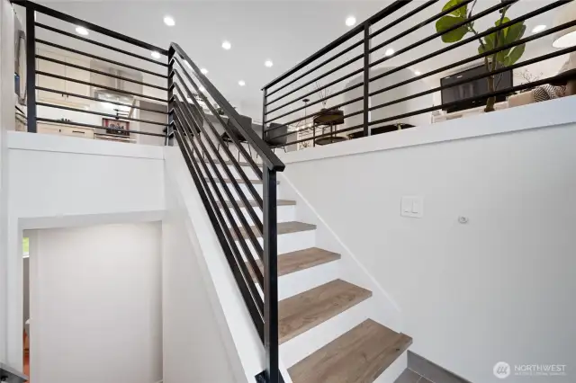 Updated Modern Rod Iron Railing