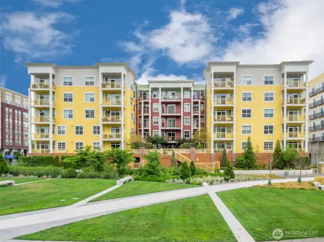 Convenient access to the trail from the rear courtyard
