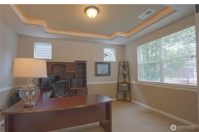 Den/Office just as you step in the door to the right.