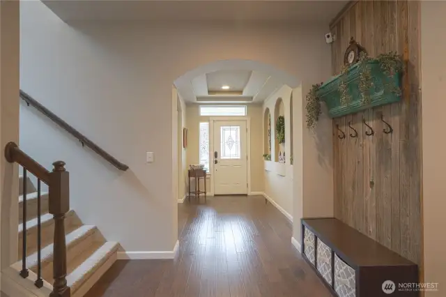 Hallway with built ins. No boring wall here.