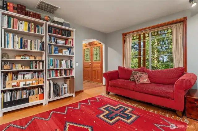 Library is connected yet separate -- great office space, school or music room.