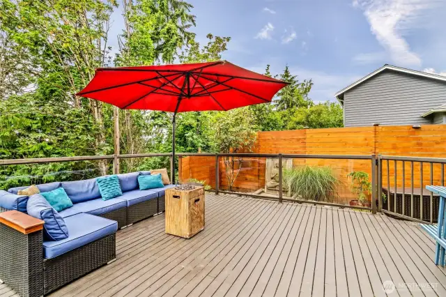 Massive deck on this super large lot