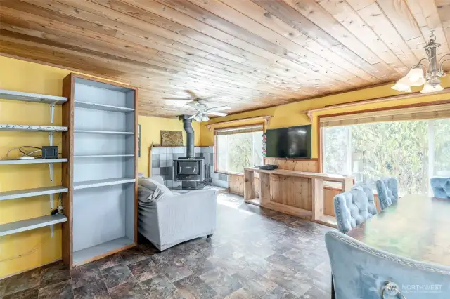 Dining Room and Living Room Space
