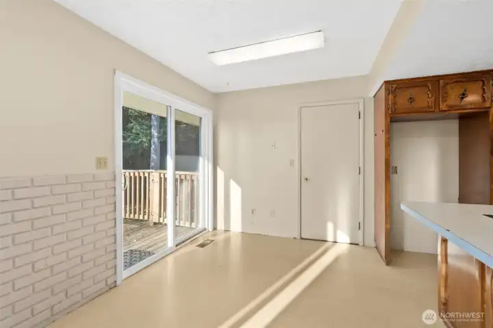 Deck sliding door entry