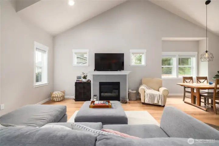 Natural light, vaulted ceilings