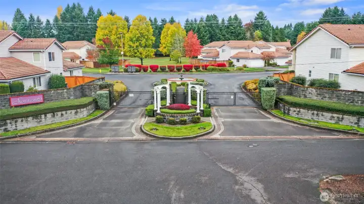 Sorrento entrance with electronic gates.