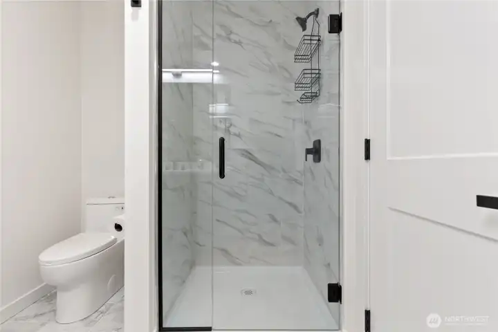 3/4 bath in primary bedroom