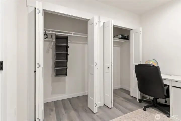 Lots of closet space in primary bedroom