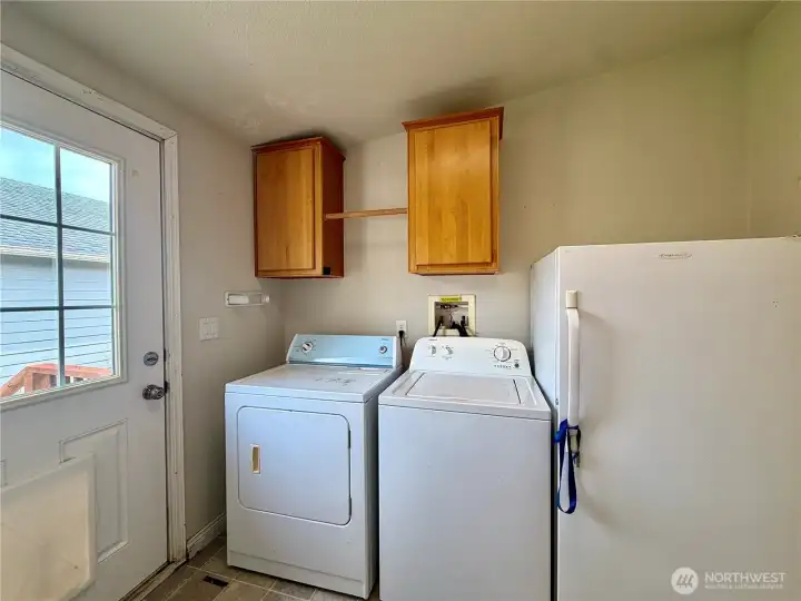 Laundry Area w/Backdoor Entrance