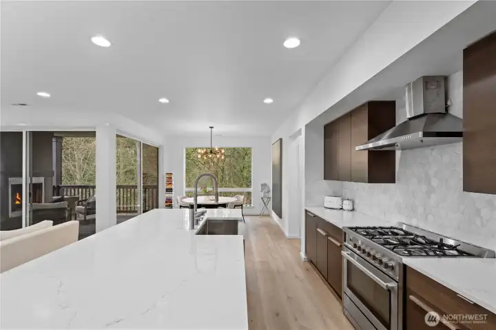 Dual doors to the patio extend your living area in the warmer months