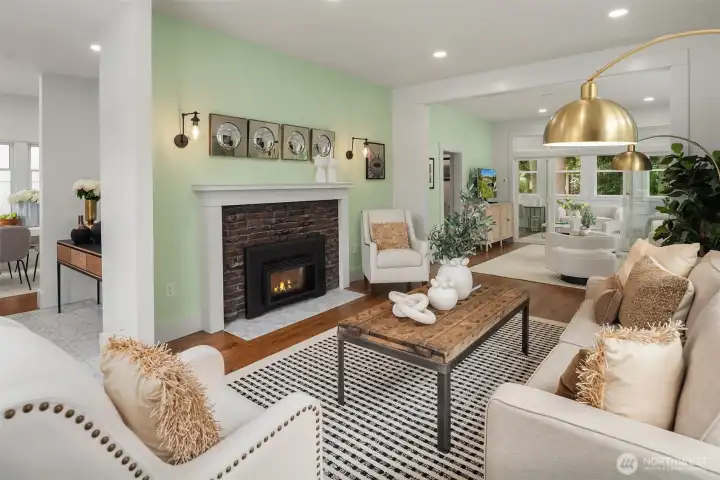 You'll love the tall ceilings!  Oodles of natural light in these rooms.