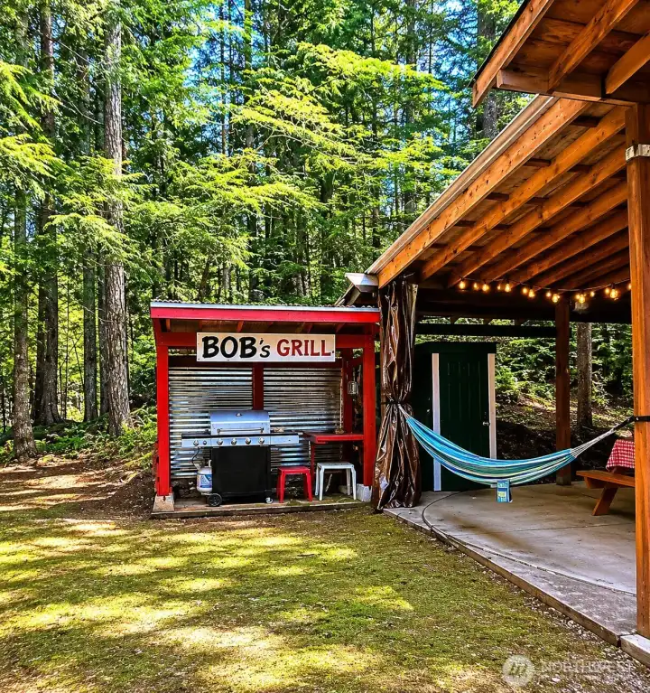 Covered grill area