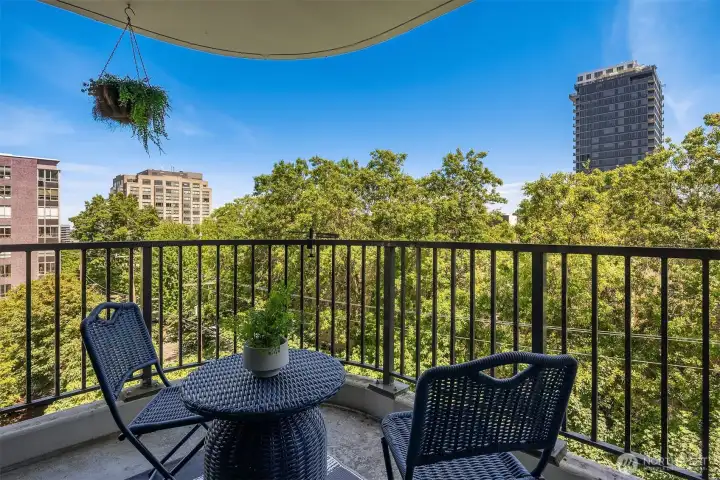 Balcony off living room