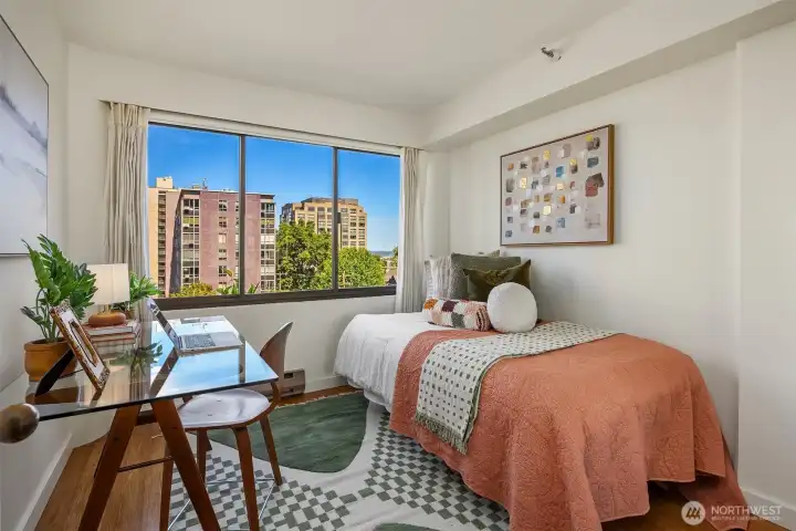 Second bedroom or office with double closet