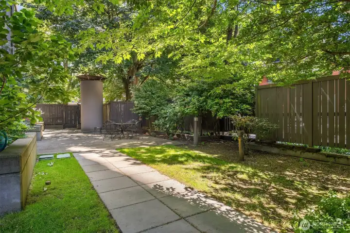 Private fenced yard for Kelleher House residents