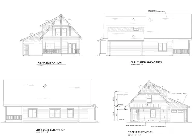 Permitted plans for 1500 sq ft home.