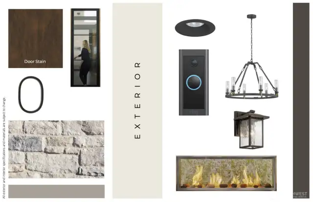 Exterior Selections for the home - Features, materials, and selections may vary by home and are subject to change without notice. Buyers are encouraged to verify all selections and specifications to their satisfaction.