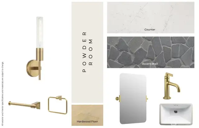 Powder Selections for the Home - Features, materials, and selections may vary by home and are subject to change without notice. Buyers are encouraged to verify all selections and specifications to their satisfaction.