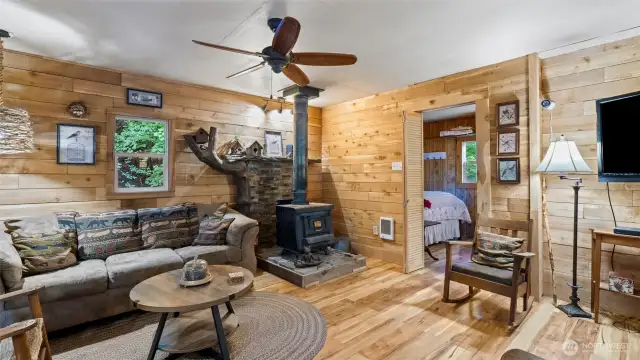 Living Room w/ woodstove