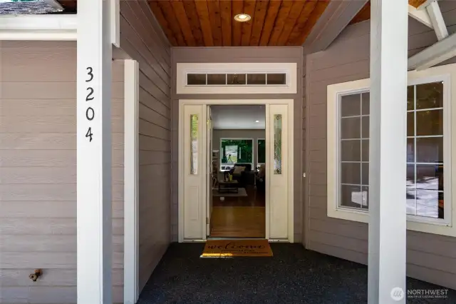 An inviting covered front entry. Come see it for yourself!