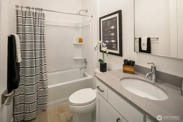 Guest bathroom.  Photo taken from a similar model.