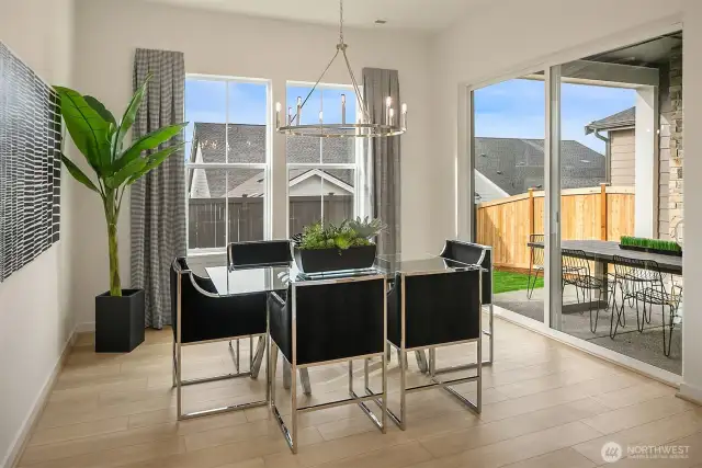 Dining area. Photo taken from a similar model, may contain upgrades.