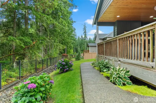 The beautifully landscaped grounds are designed for low maintenance while offering year-round foliage and vibrant seasonal color.
