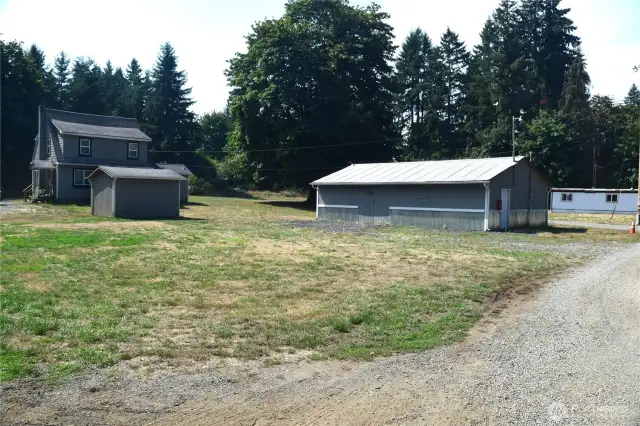 Main house, well house and shop